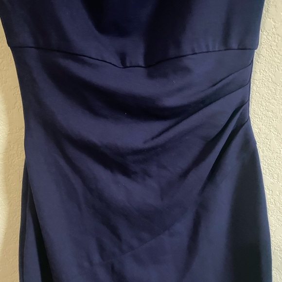Diane von Furstenberg Jori Ruched Sheath Navy Blue Office Siren Feminine Dress 4 - Picture 6 of 14
